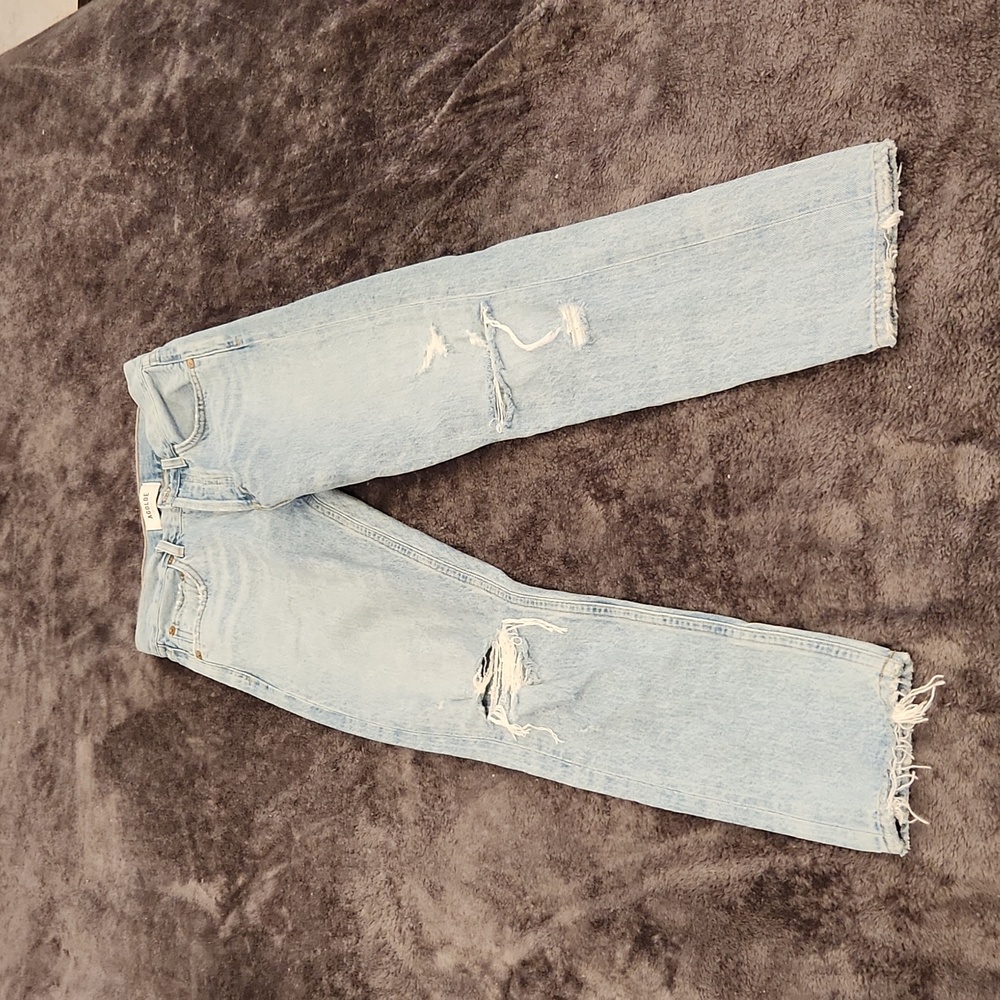 Light wash, button fly, stonewash high waist Agolde jeans size 23!